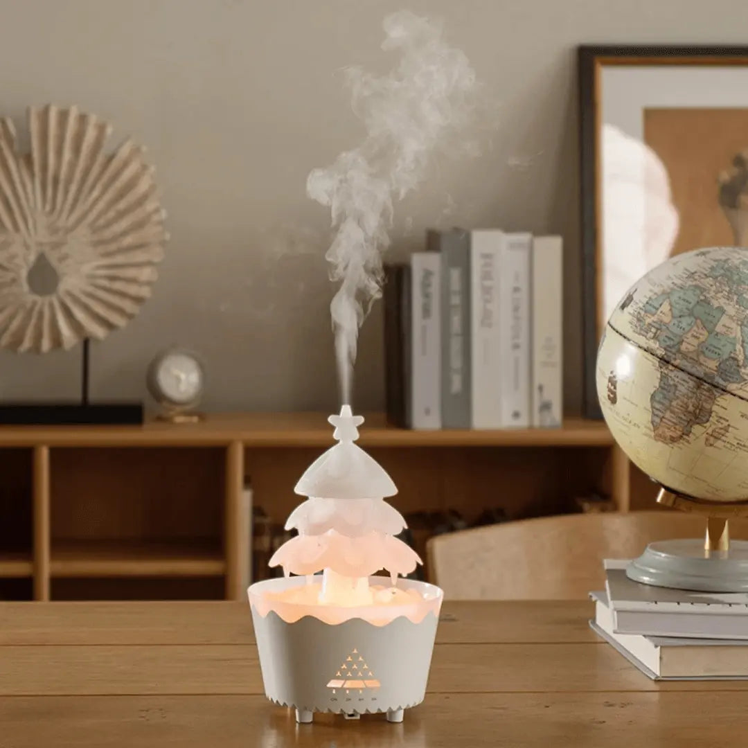 Kerstboom Aroma Diffuser – USB Luchtbevochtiger met LED Licht