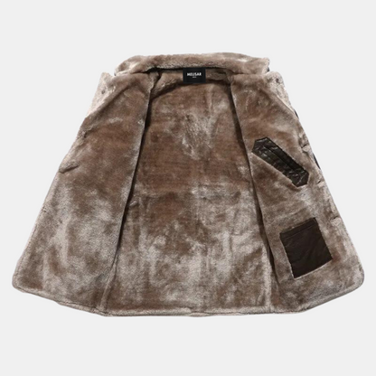 Heren Winter Leren Jas Elegant Leer