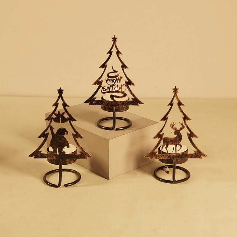 FestiveFlames - Kandelaar van ijzer in de vorm van een kerstboom
