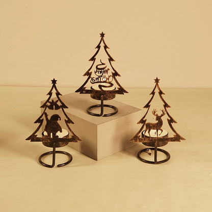 FestiveFlames - Kandelaar van ijzer in de vorm van een kerstboom