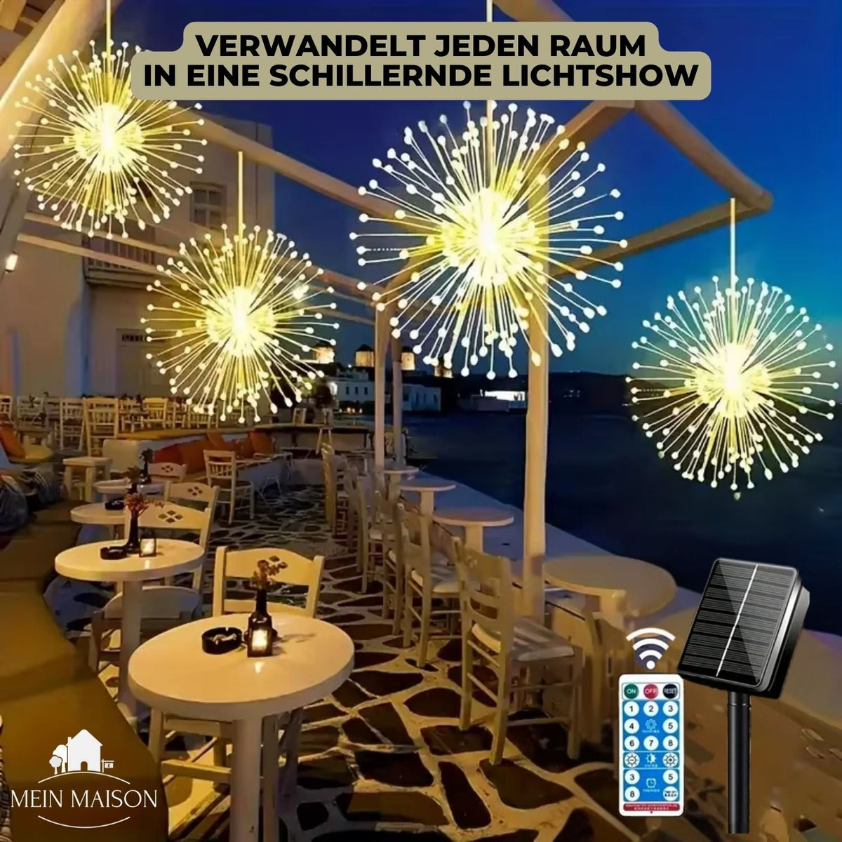 Saar Solar Tuinverlichting – 4-delige LED Buitenlampen met 8 Lichtmodi