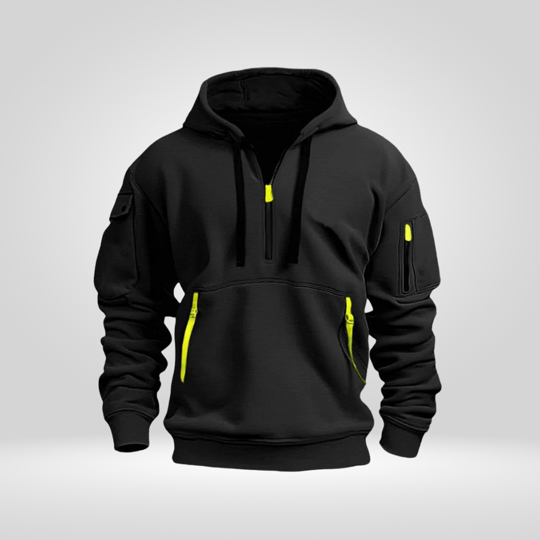 Norven Heren Hoodie met Halve Rits – Urban en Comfortabel