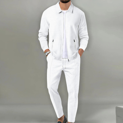 Stijlvolle Heren Cardiganset – Compleet Casual Tweedelig Kostuum
