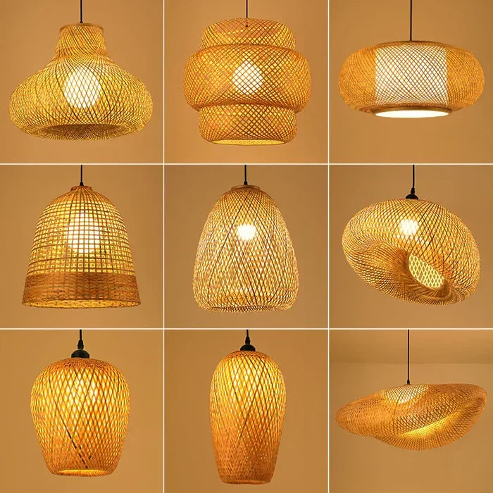Noor Rotan Hanglamp – Natuurlijke Sfeerverlichting voor Interieur