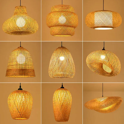 Noor Rotan Hanglamp – Natuurlijke Sfeerverlichting voor Interieur