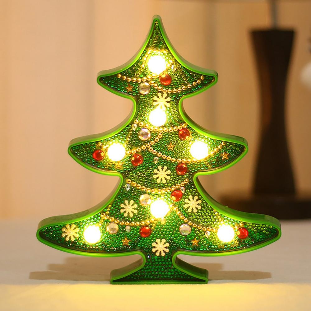 Diamantlicht Noëlle – DIY LED Kerstnachtlampje met Kerstboom en Sneeuwpop