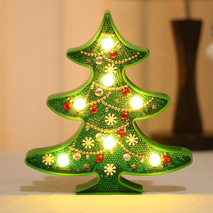 Diamantlicht Noëlle – DIY LED Kerstnachtlampje met Kerstboom en Sneeuwpop