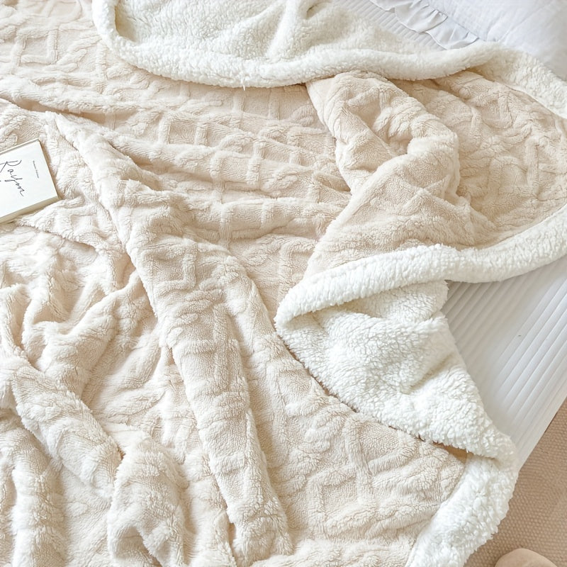 ZachtNest Omkeerbare Fleece Deken – Warme Plaid voor Alle Seizoenen