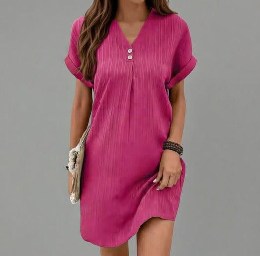 Solmira Elegante Zomerjurk met V-Hals voor Dames