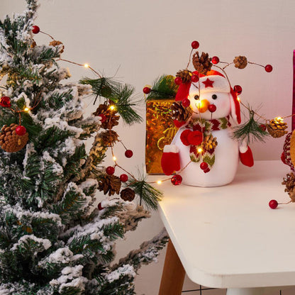 Dennerust LED Kerstlichtslinger met Dennenappels voor Binnen en Buiten