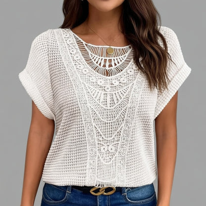 Elvara Dames Zomertop – Ademend Kreukvrij Shirt met Comfort Pasvorm