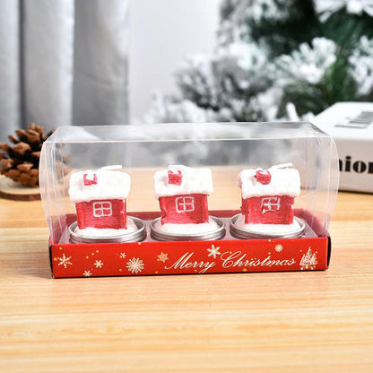 Kersttrio Noëlle – Set van 3 Decoratieve Kerstkaarsen van Paraffine