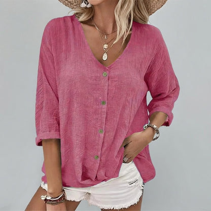 Veloura Dames Comfortshirt van Katoen met Elegante Pasvorm