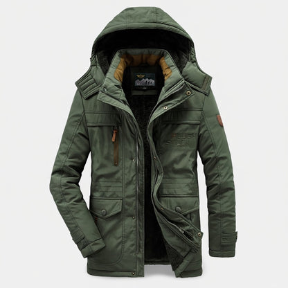 Heren Winterparka met Capuchon en Warme Voering