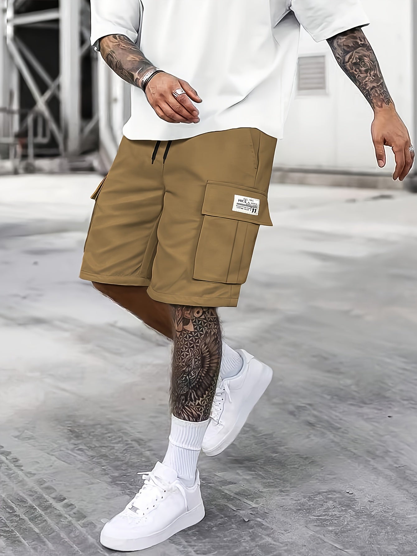 Stoere heren cargoshort Veyron met ruime zakken voor zomer