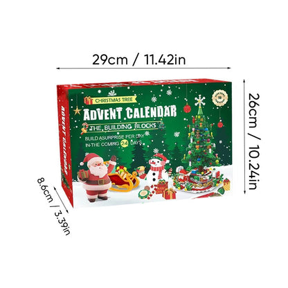 Kerstboom Adventskalender Bouwset – 1102 Onderdelen en 24 Dozen