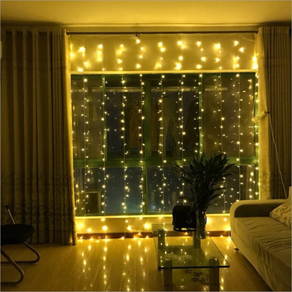 Elegante LED Lichtgordijn – afstandsbediening met timer en 8 lichtstanden