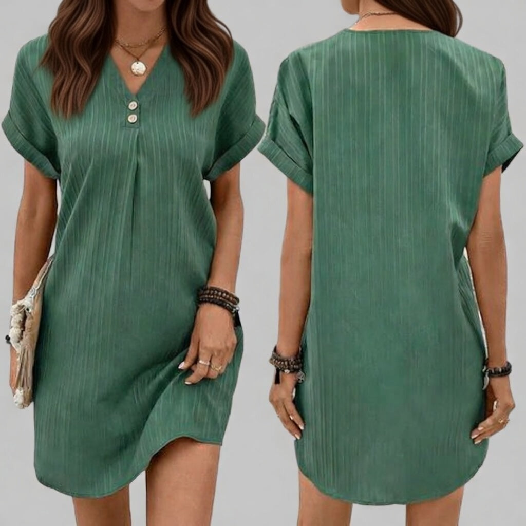 Solmira Elegante Zomerjurk met V-Hals voor Dames
