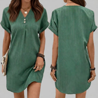 Solmira Elegante Zomerjurk met V-Hals voor Dames