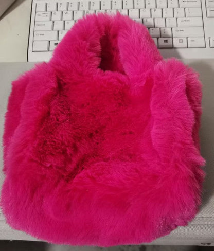 Fluffora – Zachte pluche damestas met kettingriem in 2 maten