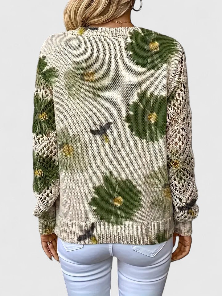 LavendelBloesem Elegante Dames Cardigan Bloemen V-hals Vest Comfort