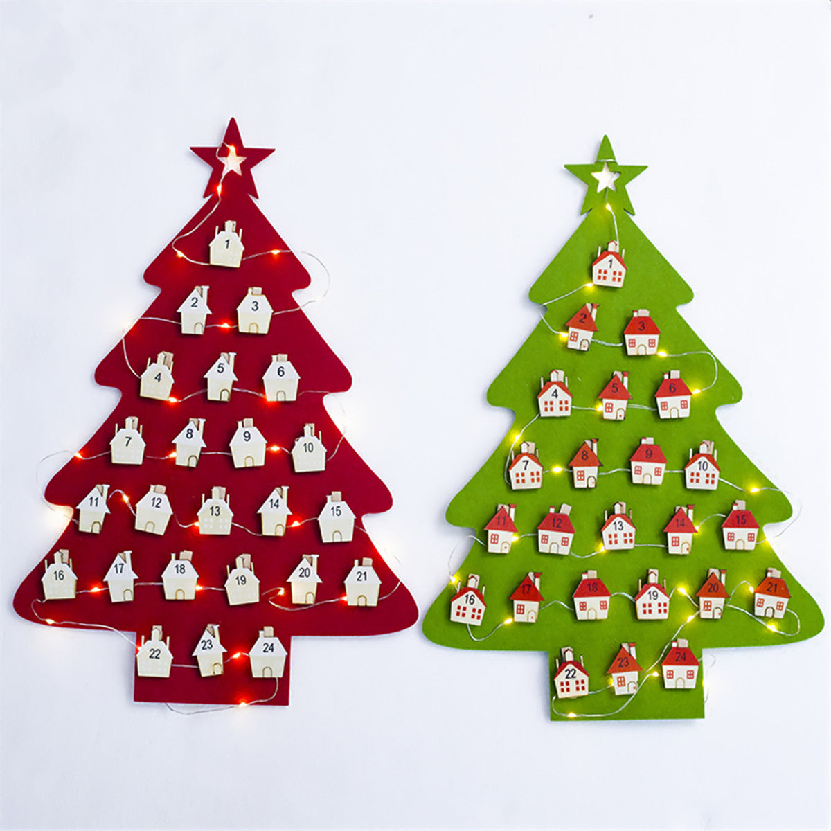Kerstboom Aftelkalender – Groene Kerstkalender met 24 Clips