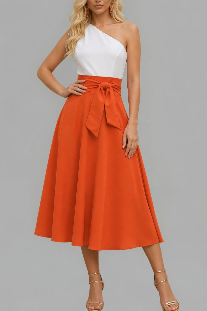 Solmira dames maxirok A-lijn met zakken elegante rok