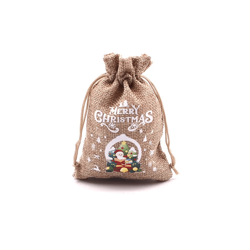 Gezellige Kerstzak voor Kerstcadeaus 10x14cm