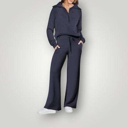 ZachtLuxe Dames Loungewear Set Comfortabele Tweedelige Vrijetijdsset