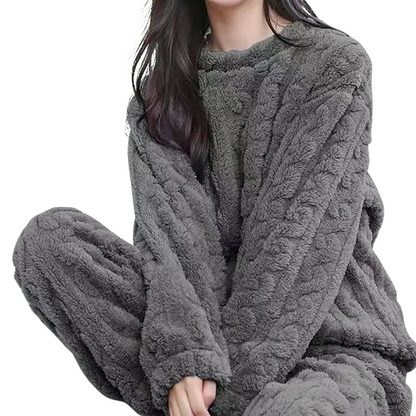 Pyjamasset in warme fleece voor vrouwen