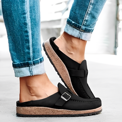 HerLinde Comfort Sandalen Dames Verstelbaar Suède Kork Voetbed