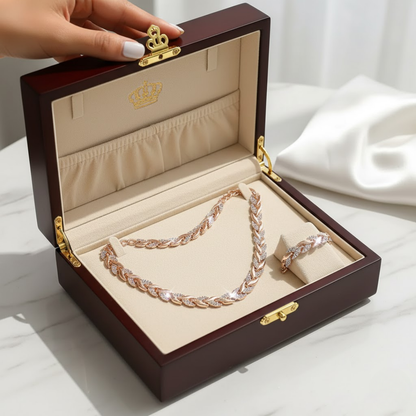 Elegante Strass Vissenstaart Set