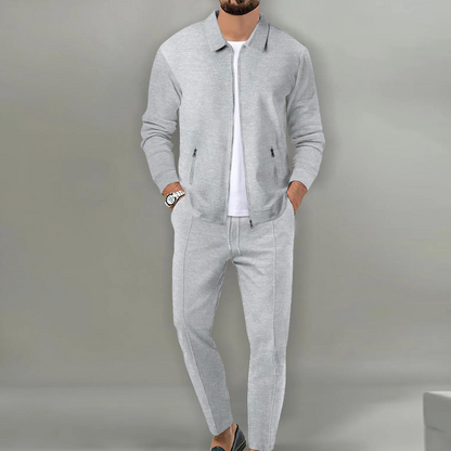 Stijlvolle Heren Cardiganset – Compleet Casual Tweedelig Kostuum
