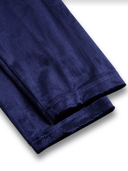 Sibella | Marineblauwe lange mouw midi-jurk