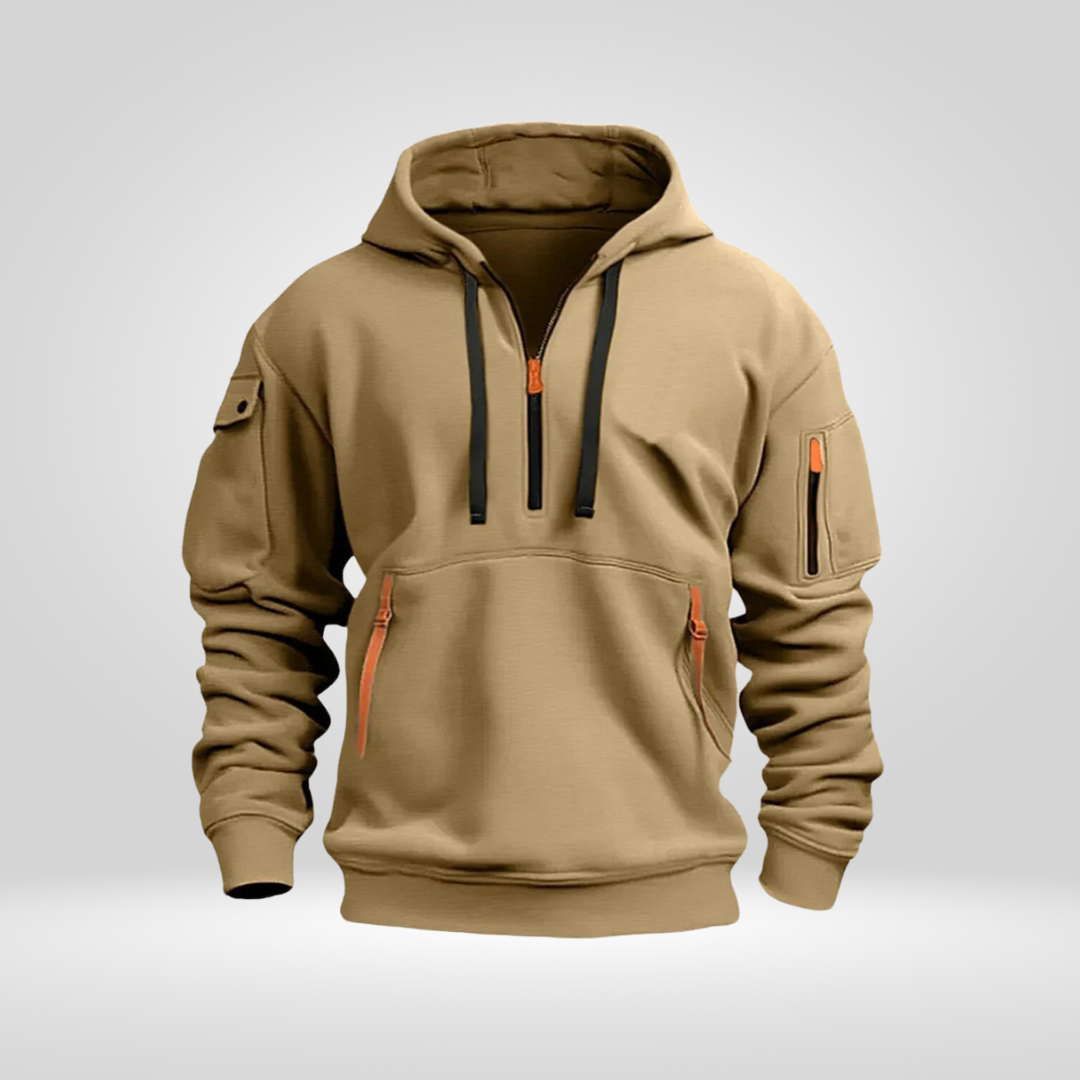Norven Heren Hoodie met Halve Rits – Urban en Comfortabel
