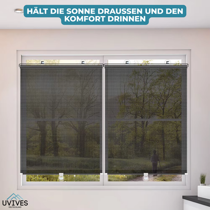 LumiShade Zonwerend Rolgordijn – UV-Bescherming met Zuignappen 45x125 cm