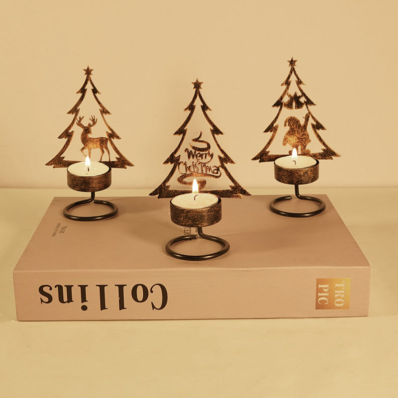 FestiveFlames - Kandelaar van ijzer in de vorm van een kerstboom