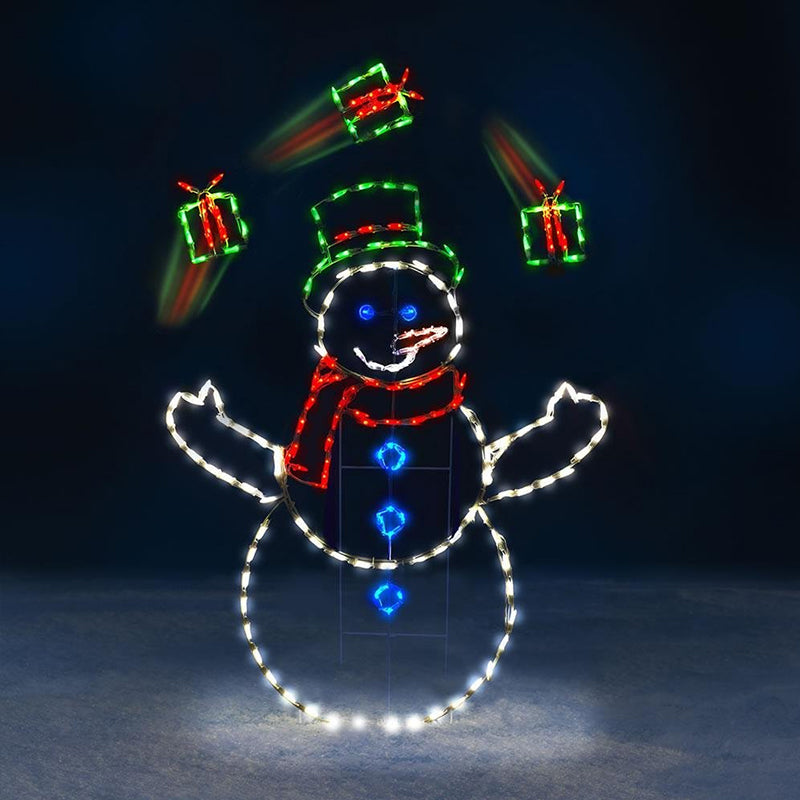 WinterSpektakel Verlichte Sneeuwpop en Pinguïn met 195 LED