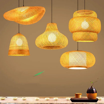 Noor Rotan Hanglamp – Natuurlijke Sfeerverlichting voor Interieur