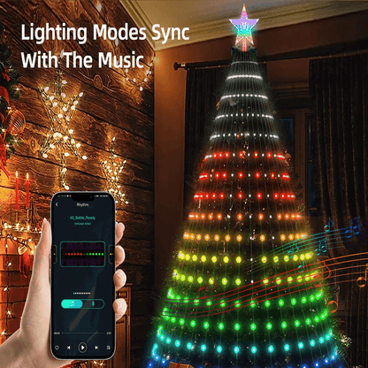 RGB Kerstboomverlichting met App, Muziekritme en 11 Lichteffecten
