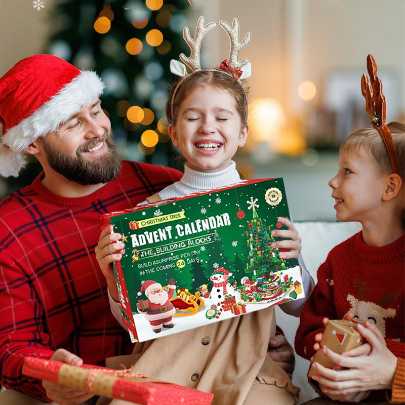 Kerstboom Adventskalender Bouwset – 1102 Onderdelen en 24 Dozen