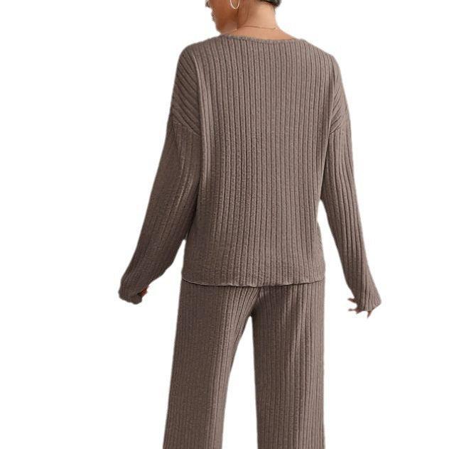 Sorelle Dames Gebreide Set – Warme Trui en Broek