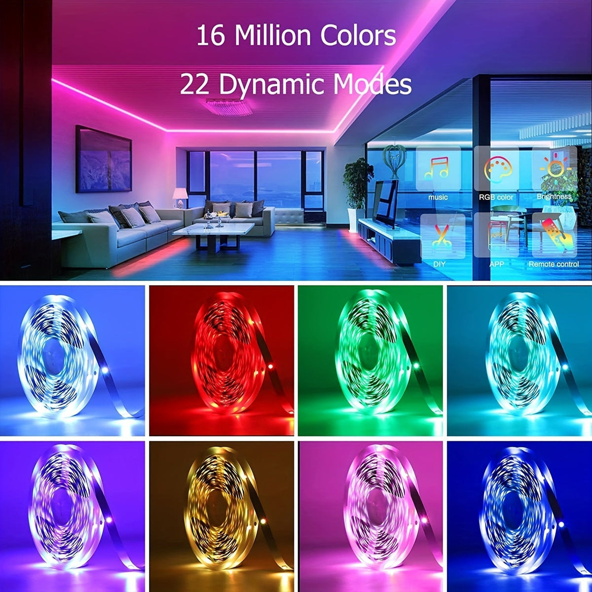 LED Strip Lichten Afstandsbediening Kleurverandering