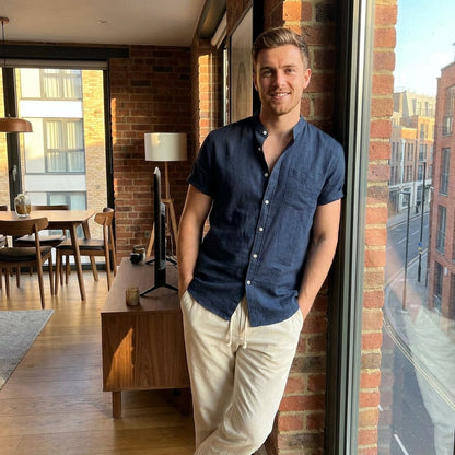 Ventaro Linnen Zomerset Heren Overhemd Broek Comfortabel