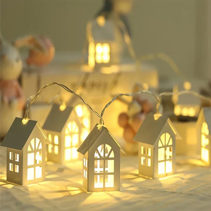 LED lichtslinger met mini-huis – Decoratieve kerstverlichting voor binnengebruik