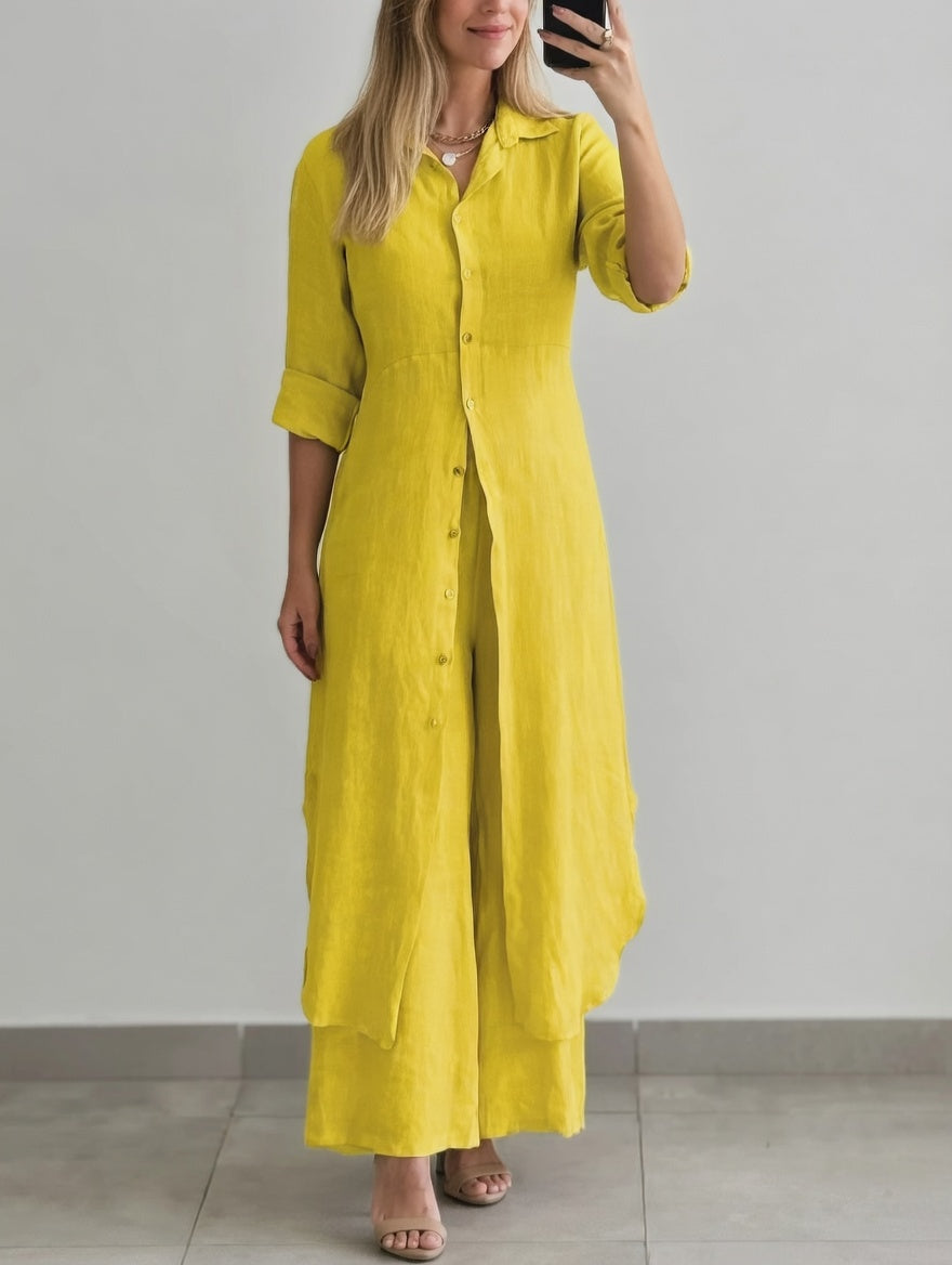 Elvara Luchtige Dames Zomerset met Top en Broek