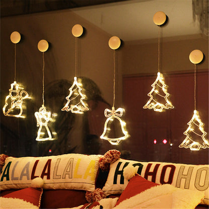 Kerstlichtje Raamster – Warm Witte LED Kerstlamp met Zuignap