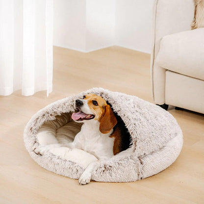 Honden Grotbed – Knus Hondenbed met Beschutte Slaapruimte