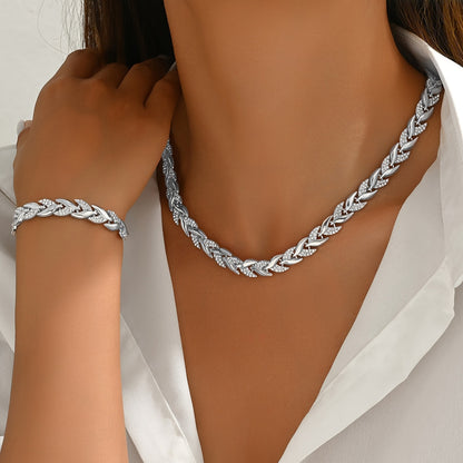 Elegante Strass Vissenstaart Set