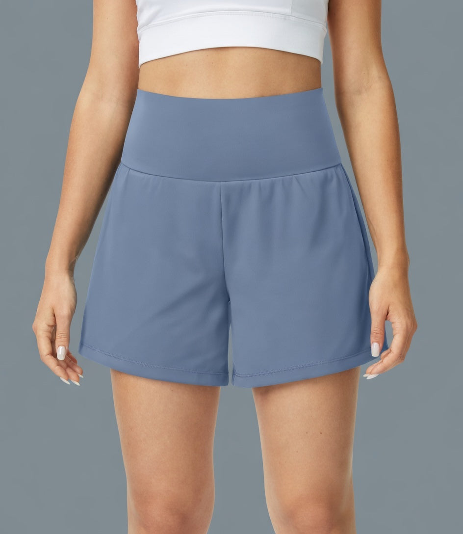 Lyvera Dames 2-in-1 Sportshort – Ademend Hardloopshort met Binnenbroek